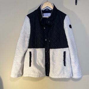 Madden Girl Black and Cream Teddy Jacket